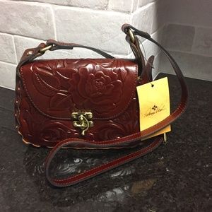 New NWT Patricia Nash Lucia crossbody purse rose tool British tan NWT